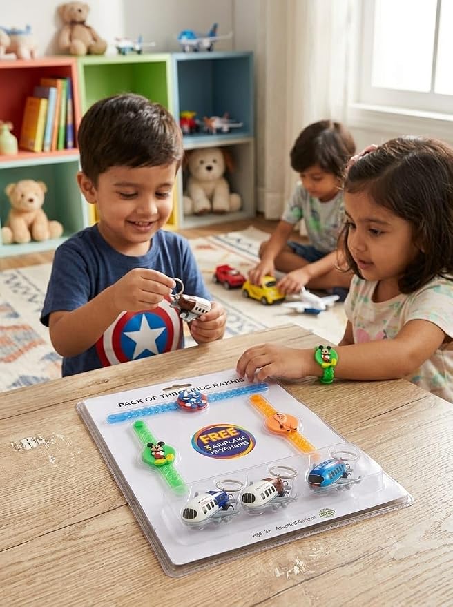 MPK Perfect Light wali Rakhi for Kids | light bands for Kids | Cartoon Characters LED Rakhi | Kids Children LED Light Spinner Rakhi Wristband | led rakhi pack of 2pcs (Copy)