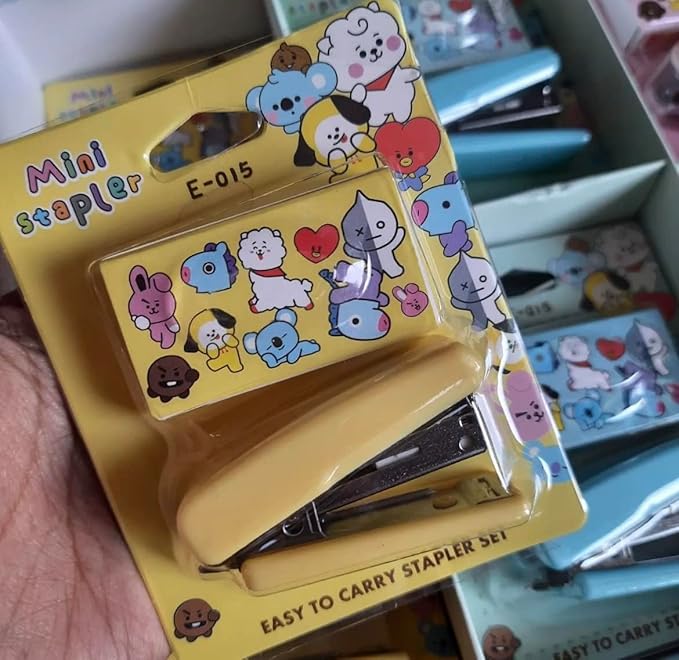 MPK Perfect Mini Stapler for Office School Home Portable Mini Size Stapler with Scissor Washi Tape/Birthday Return Gifts Pack of 4