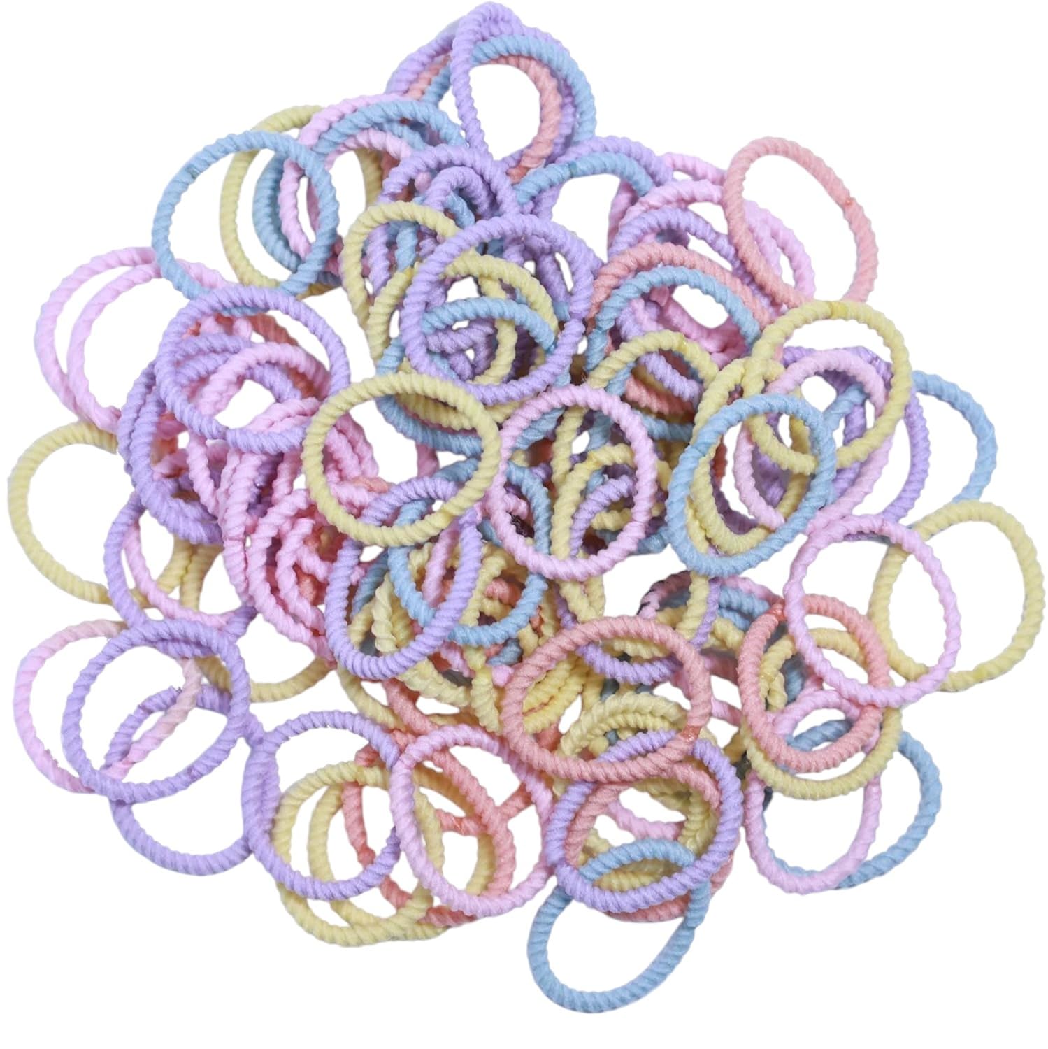 MPK PERFECT Hair Ties, Elastic Ponytail Holders, 4.5 cm, Multicolor, Pack of 100