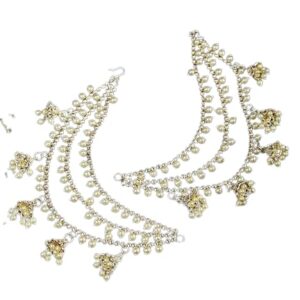 MPK Perfect Traditional Long Chain Jhumki Earrings for Women, Bridal Wedding Jewellery with Holder