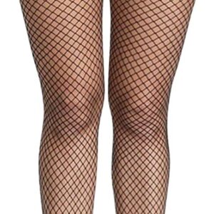 MPK PERFECT High Waist Fishnet Pantyhose Tights for Women – Large Grid Black Mesh Stockings, Free Size Net Style