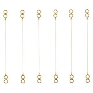 MPK PERFECT Gold Plated Invisible Earring Support Chains | Transparent Stretchable Ear Lifter for Heavy Earrings | Pack of 6