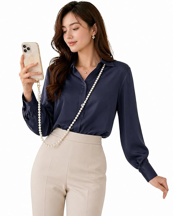 MPK PERFECT Pearl Beaded Phone Chain Crossbody Strap with Tether Patch, Stylish Shoulder Lanyard compatible with Most Phones, Bags and Purses