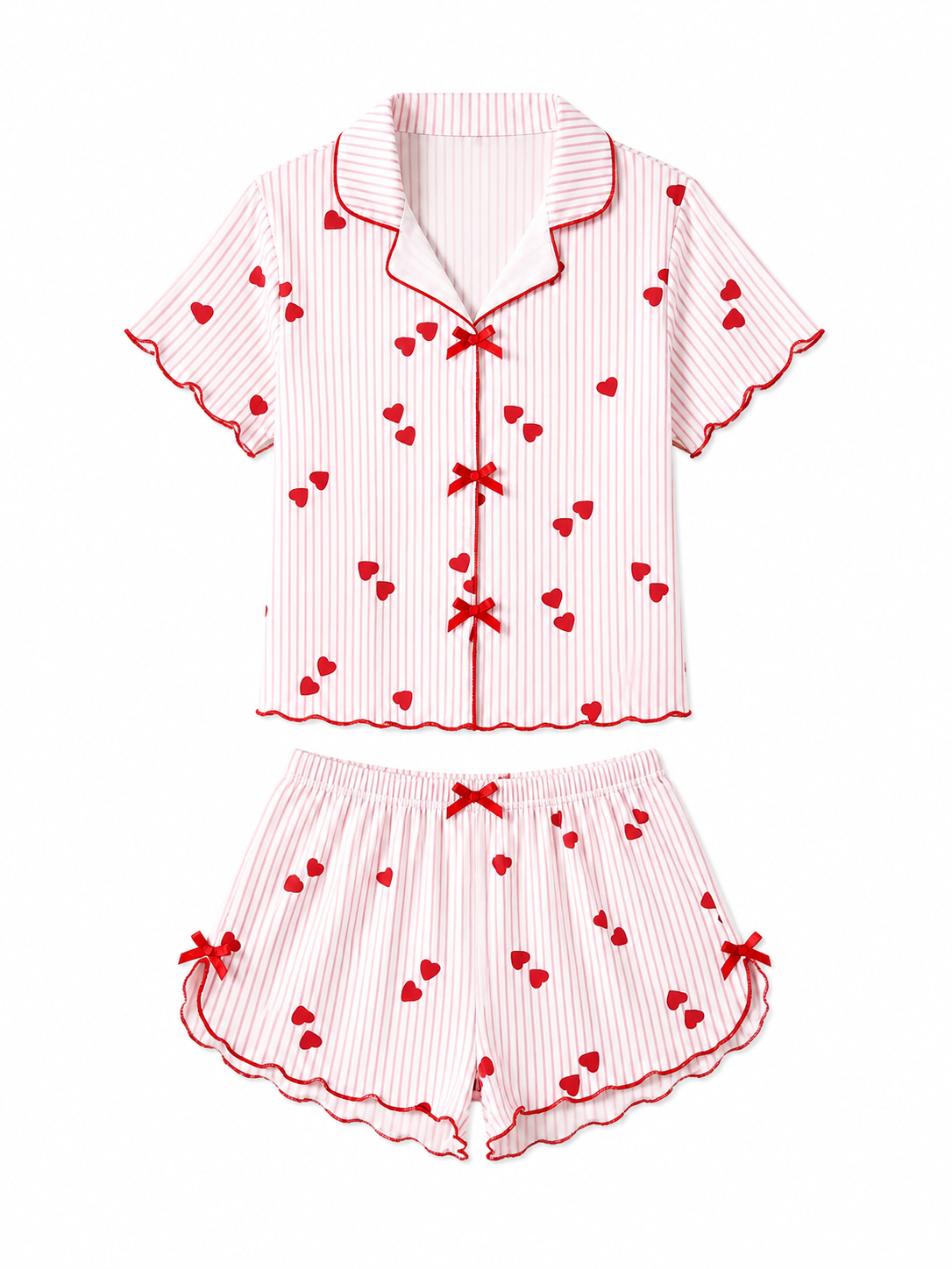 MPK PERFECT Women Night Dress Nightwear Set, Cotton, Pink Printed Sleepwear Top & Shorts