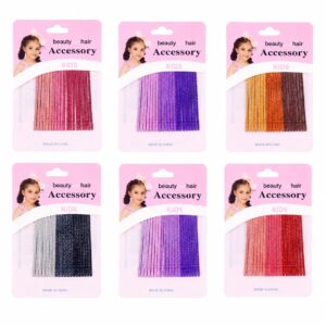 MPK Perfect Glitter Hair Clips for Girls Pack of 6 | Kids Hair Accessories | Kanya Pujan Gift | Kanjak Return Gift | Raksha Bandhan Gift | Birthday Return Gift | Party Favors
